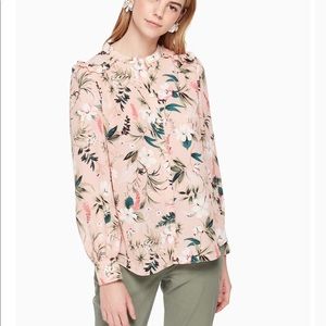 Kate spade pink floral blouse